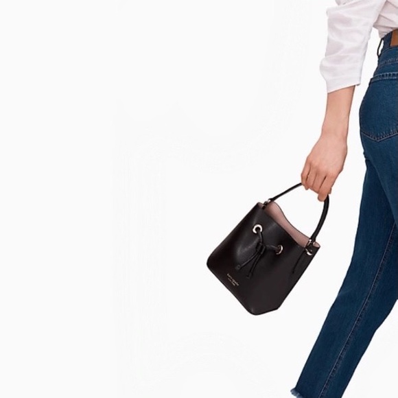 ♠️Kate Spade Eva Small Bucket Crossbody Bag Black NWT - Picture 9 of 10
